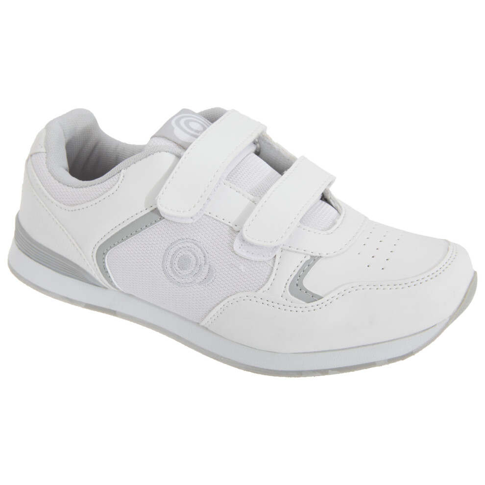 (4 UK, White) Dek Womens/Ladies Lady Skipper Touch Fastening Trainer-Style Bowling Shoes