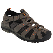 (6 UK, Dark Taupe/Orange) PDQ Youths Boys Toggle & Touch Fastening Synthetic Nubuck Trail Sandals