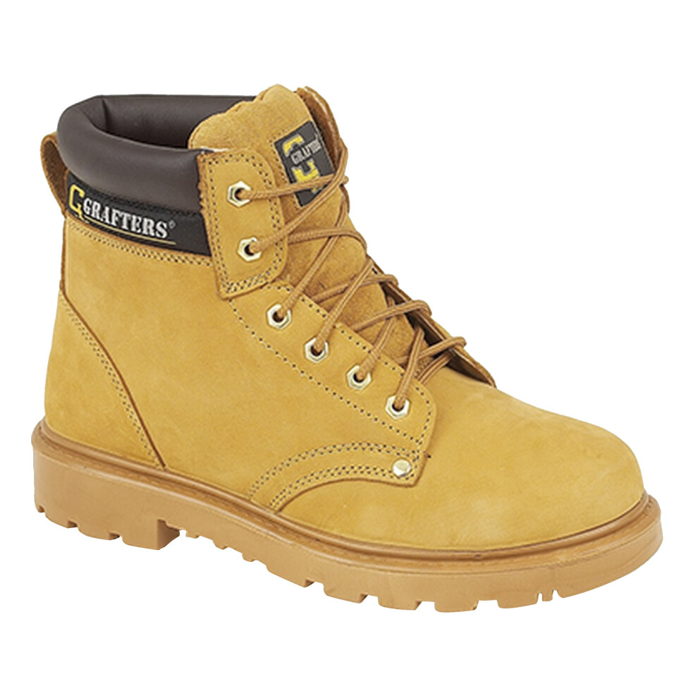 (6 Uk, Honey) Grafters Mens Apprentice 6 Eye Safety Toe Cap Boots 5050703392709