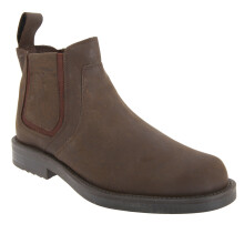 (13 UK, Brown) Roamers Mens Twin Gusset Softie Leather Dealer Boots
