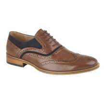 (10 UK, Brown) Goor Mens Brogue Oxford Shoes