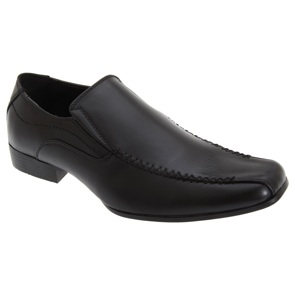 (14 UK, Black) US Brass Mens Raven Twin Gusset Shoes