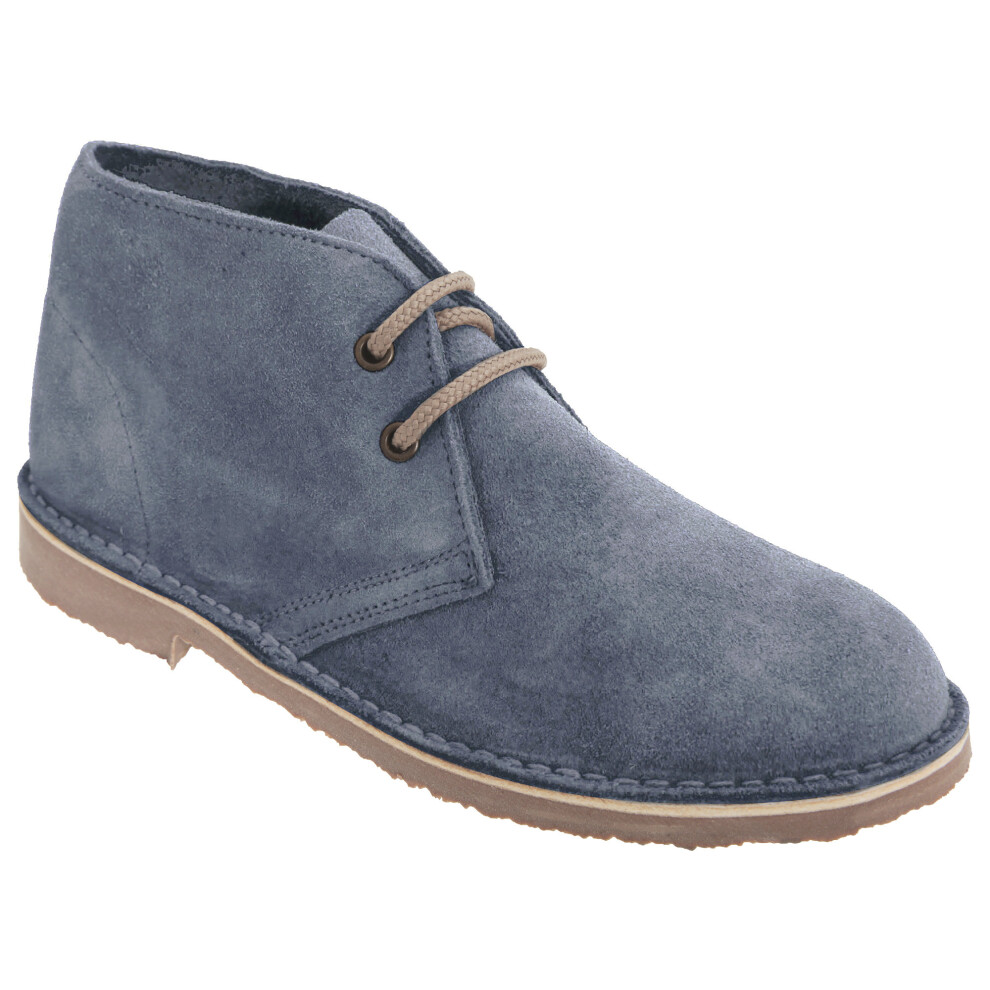 (6 UK, Denim Blue) Roamers Womens/Ladies Real Suede Unlined Desert Boots