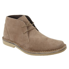(10 UK, Sand) Roamers Mens Real Suede Classic Desert Boots