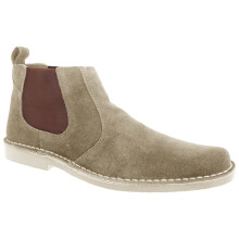 (12 UK, Taupe) Roamers Mens Real Suede Classic Desert Boots