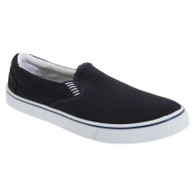 (12 UK, Navy Blue) Dek Mens Gusset Casual Canvas Yachting Shoes