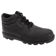 (14 UK, Black) Grafters Mens Grain Leather Treaded Safety Toe Cap Boots