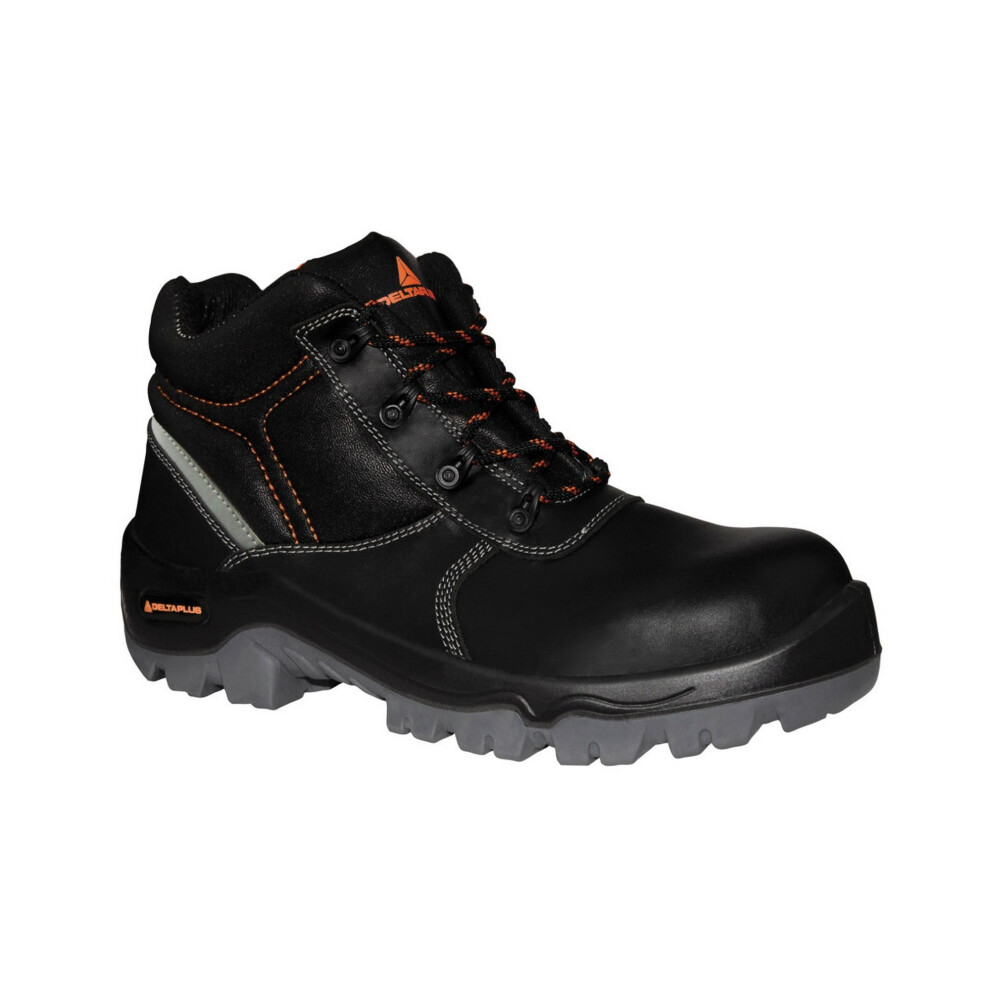 Photos - Safety Equipment Delta Plus   Mens Phoenix Composite Leather Safety Boots (6 UK, Black)
