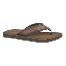 (11 UK, Brown) PDQ Mens Toe Post Mule Flip Flops