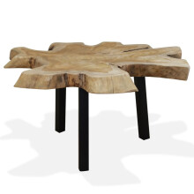 vidaXL Genuine Teak Coffee Table 80x70x38cm Accent Side Living Room Furniture