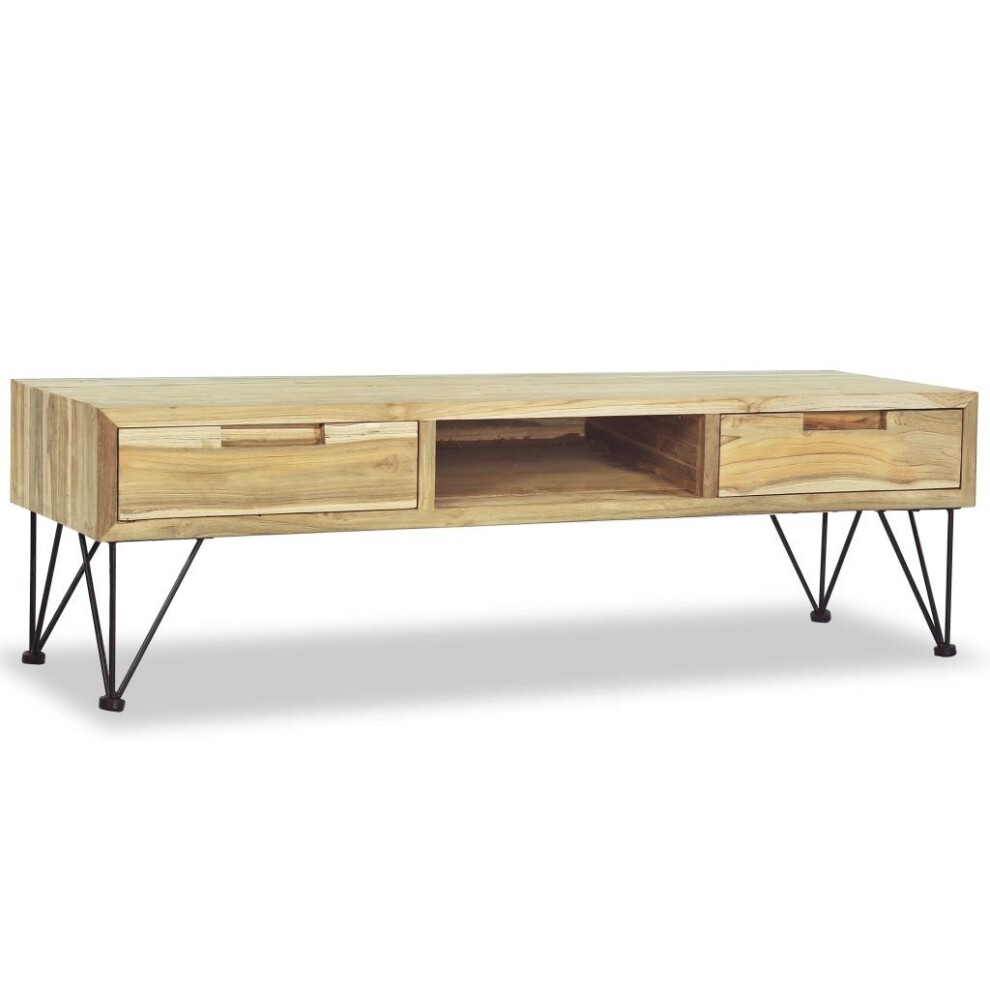 Vidaxl Solid Teak Tv Cabinet 120X35x35cm Stand Unit Sideboard Media Centre