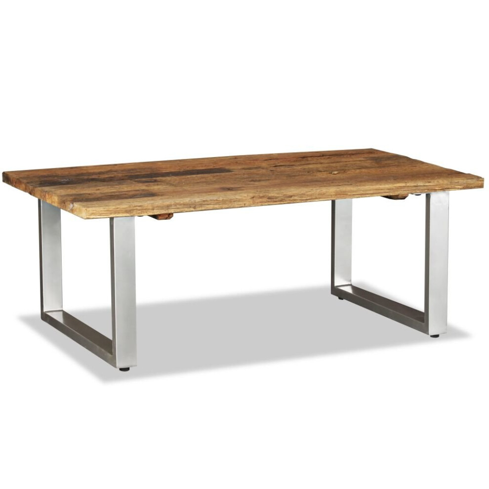 Vidaxl Brown Coffee Table Solid Reclaimed Wood Tea Stand Side End Couch Table 100Cm