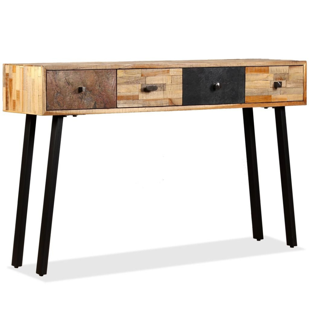 vidaXL Solid Reclaimed Teak Console Table 120x30x76cm Living Room Sideboard