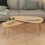 VidaXL vidaXL Solid Pinewood Coffee Table Set 2 Piece Brown Home Office Side End 1