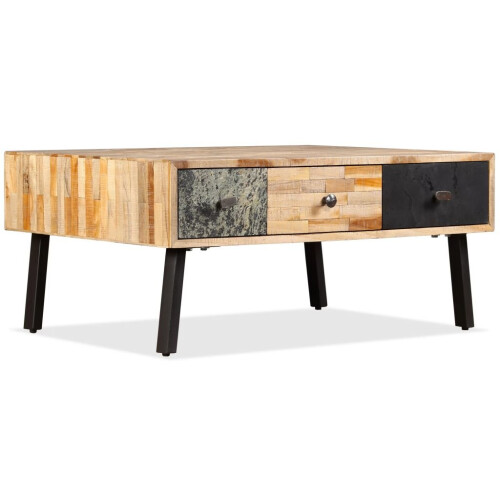 VidaXL vidaXL Solid Reclaimed Teak Coffee Table 90x65x40cm Living Room Plant Stand