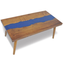 vidaXL Teak Resin Coffee Table 100x50x40cm End Living Room Furniture Stand