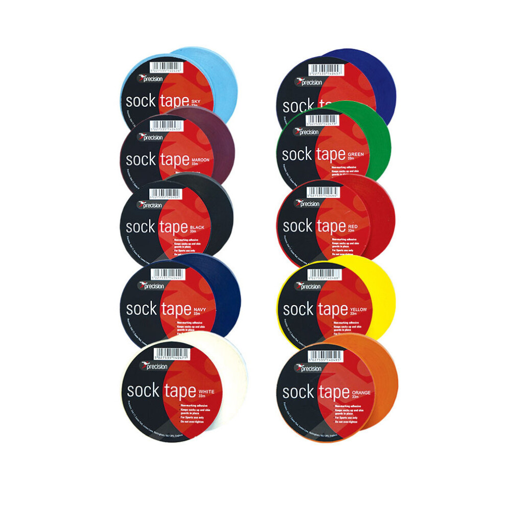 (Navy, One Size) Precision Training Football Rugby Sports Sock Tape 33m
