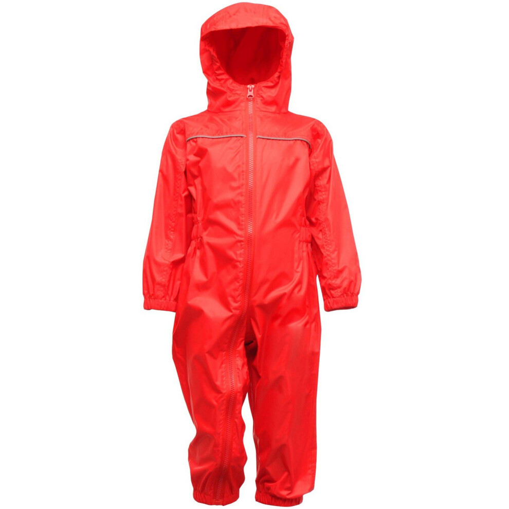 (12/18 Months, Classic Red) Regatta Professional Junior Childrens/Kids Paddle Rainsuit