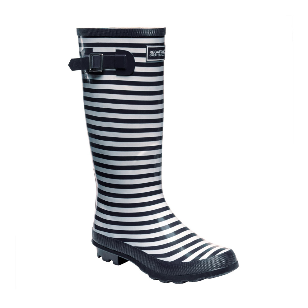 (3 UK, Navy/White) Regatta Womens/Ladies Ly Fairweather II Tall Durable Wellington Boots