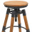 VidaXL vidaXL 2x Solid Fir Wood Adjustable Bar Stools 53.5x53.5x79cm Home Chair Seat 5