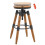 VidaXL vidaXL 2x Solid Fir Wood Adjustable Bar Stools 53.5x53.5x79cm Home Chair Seat 2
