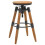 VidaXL vidaXL 2x Solid Fir Wood Adjustable Bar Stools 53.5x53.5x79cm Home Chair Seat 4
