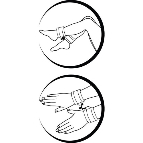 Shots Ouch! Velcro Cuffs Black 1