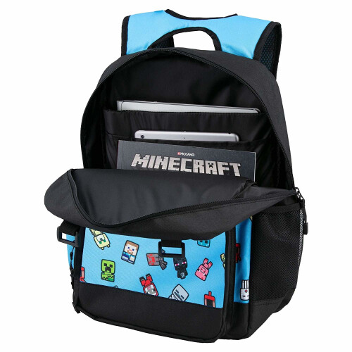 Minecraft Backpack - Minecraft - Bobble Mobs 17" Blue New j9523 1