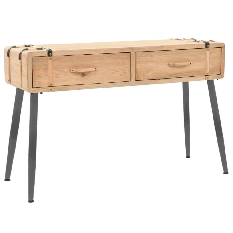 vidaXL Solid Fir Wood Console Table 115x40.5x76cm with Drawers Home Furniture