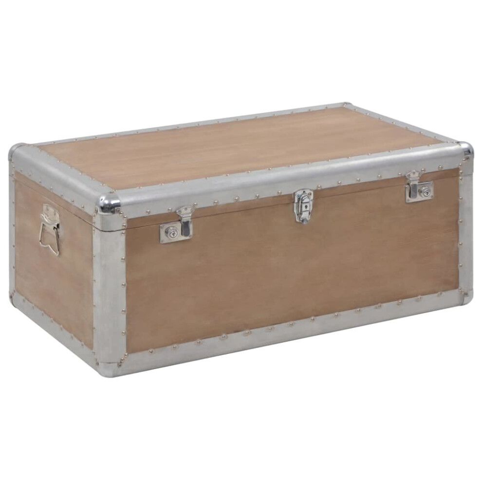 vidaXL Solid Fir Wood Storage Box 91x52x40cm Brown Home Cabinet Chest Table