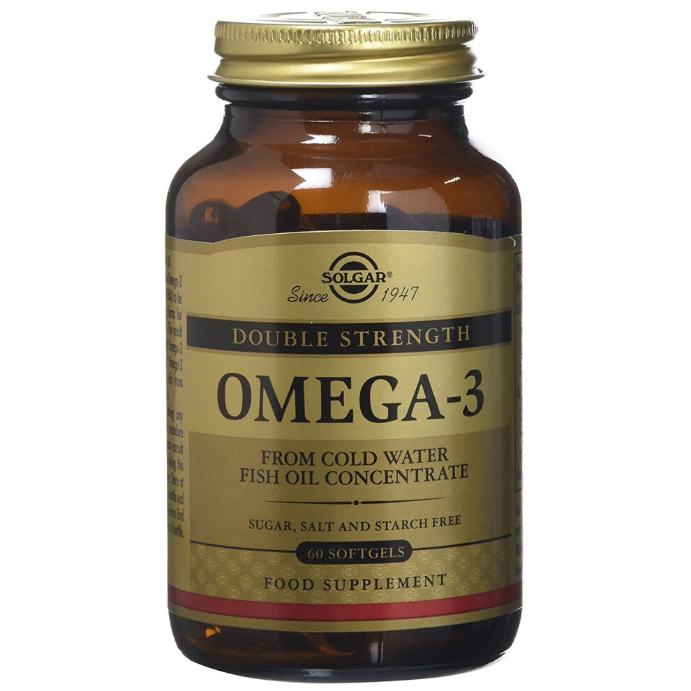 Solgar Omega-3 Double Strength Softgels, 60