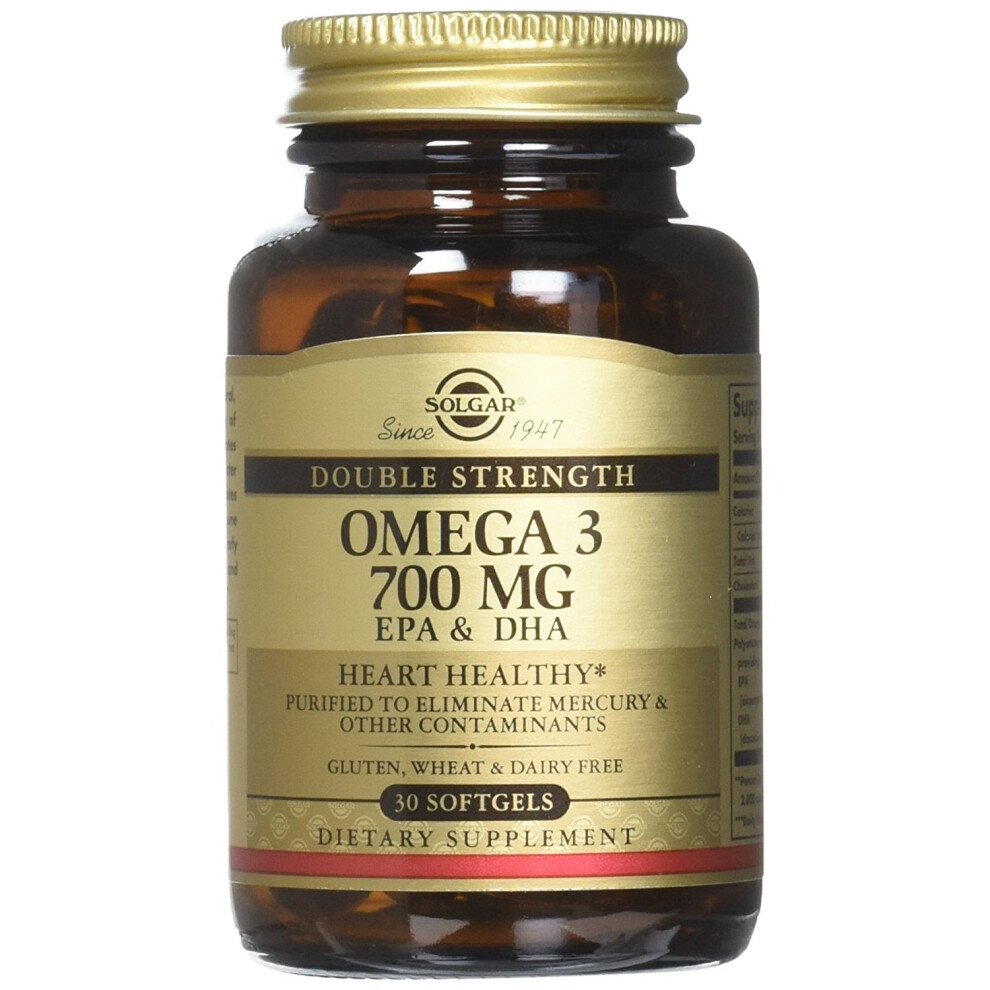 Solgar Omega-3 Double Strength Softgels, 30