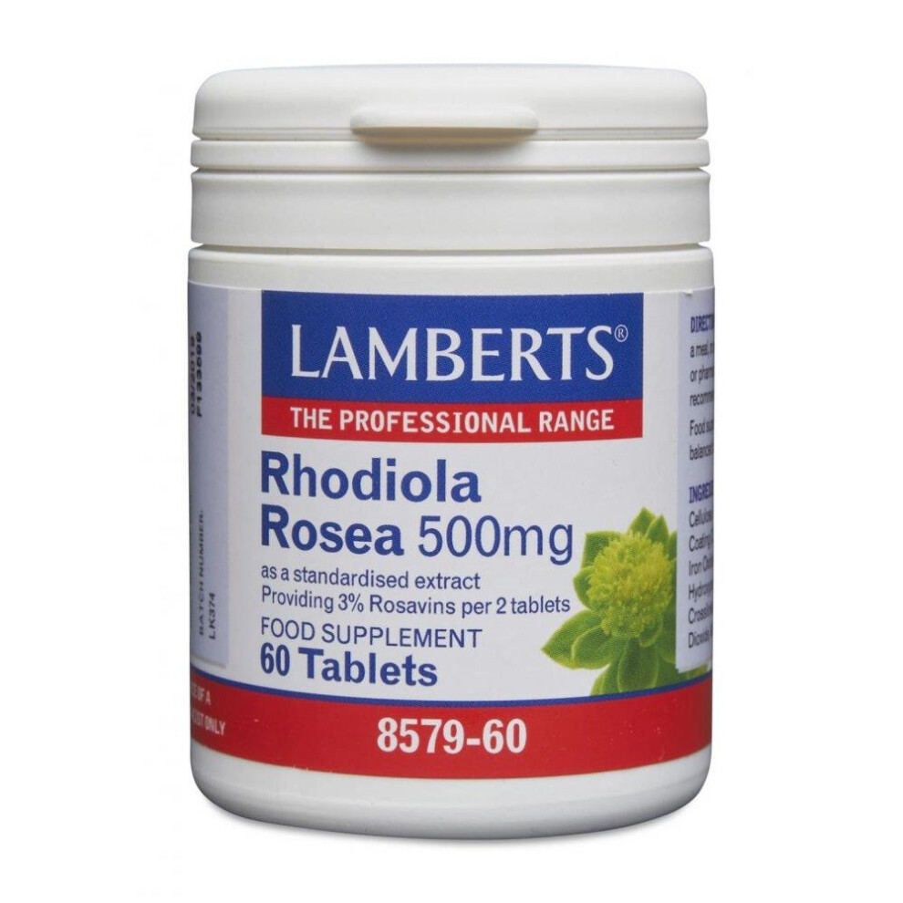 Lamberts Rhodiola Rosea 500mg 60 Tabs