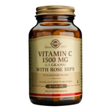 Vitamine C 1500 mg avec Rose Musquée 90 Comprimés Solgar