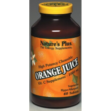 NaturesPlus, Kautabletten Orangensaft, Vitamin C, Natürlicher Orangen-Geschmack, 1.000 mg, 60 Tabletten