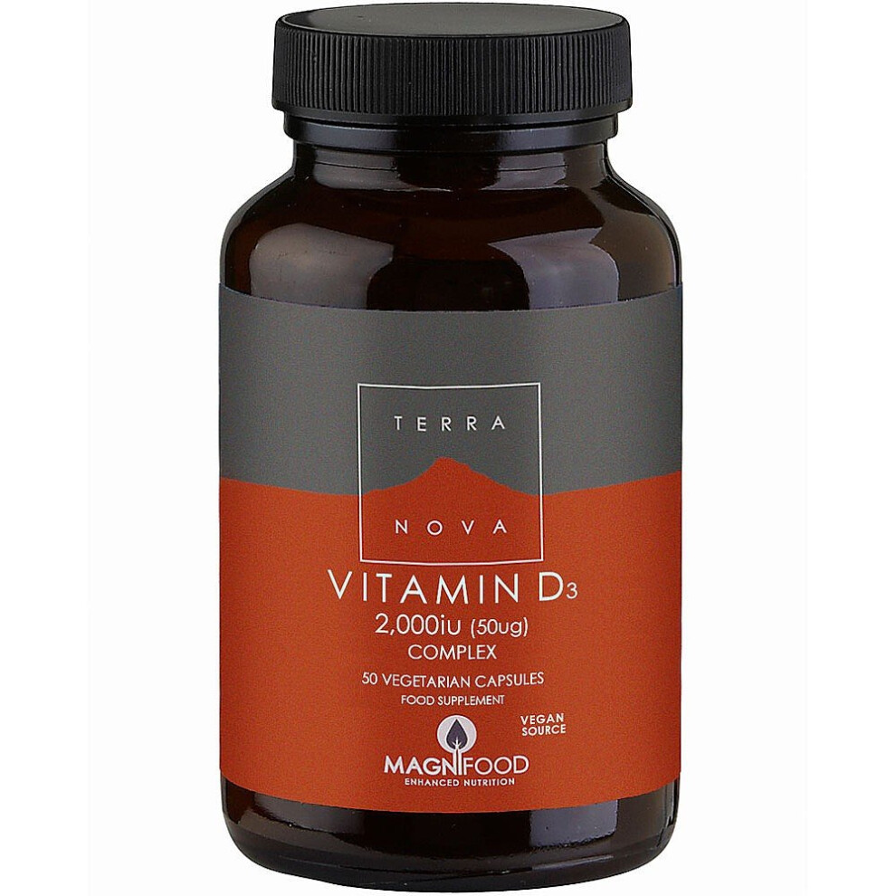 Terranova Vitamin D3 2000Iu Complex 100 Veg Caps