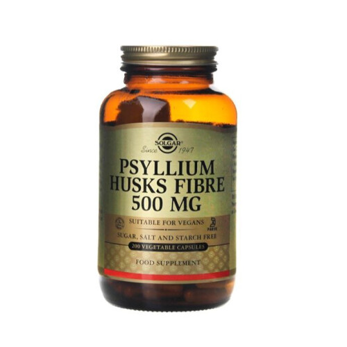 Solgar Fibra de casca de psyllium 500 mg 200 cápsulas vegetais Solgar