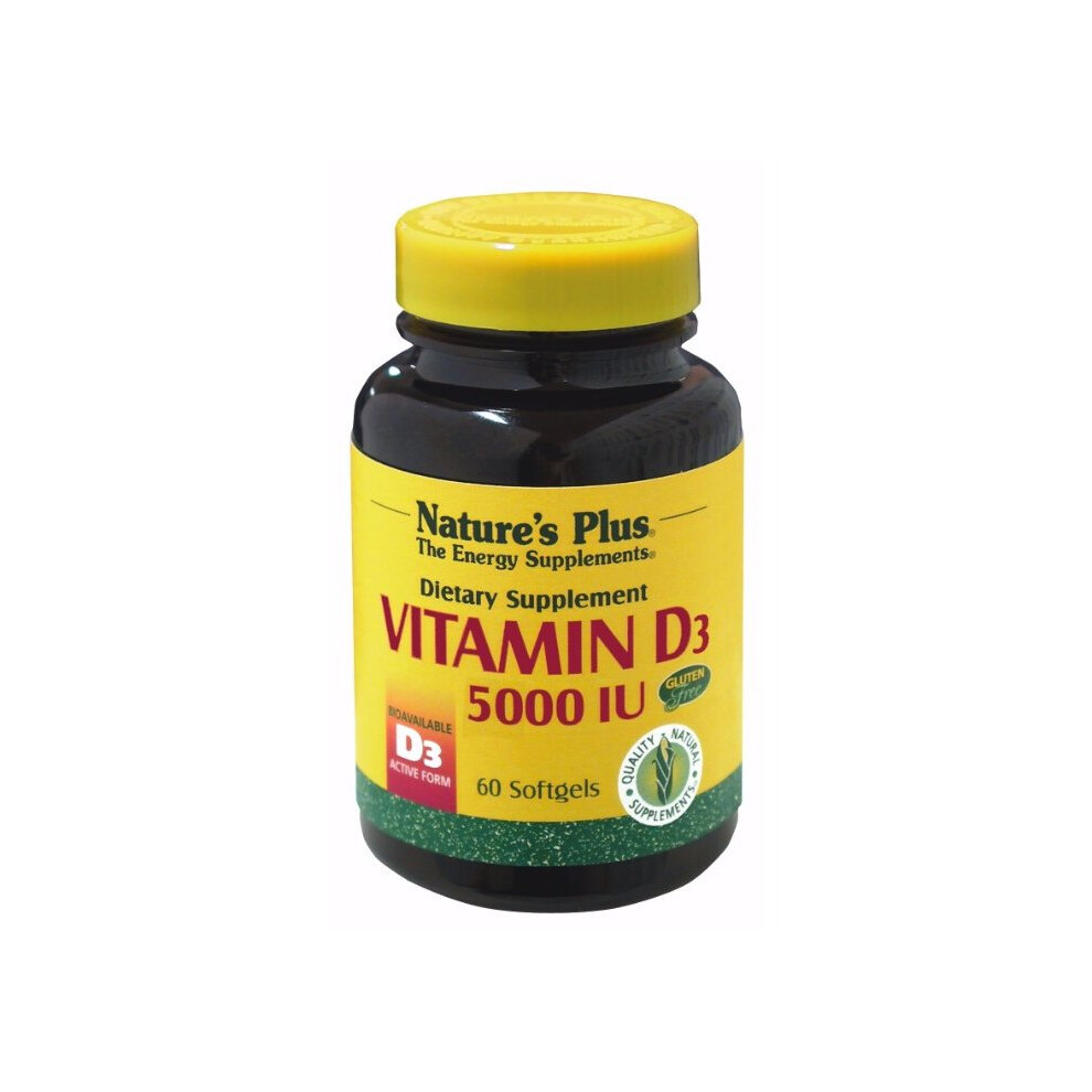 Natures Plus Vitamin D3 5000 Iu Softgels 60