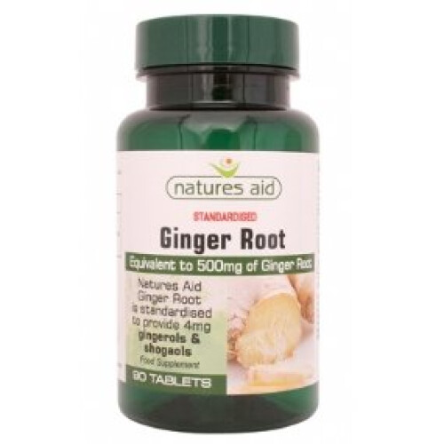 Natures Aid Natures Aid Ginger 500mg, 90 Tablets. Suitable for Vegans.