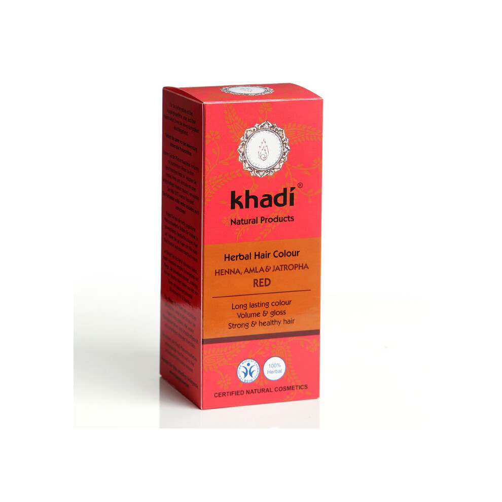 Khadi Red Hair Colour (Formerly Called: Henna, Amla & Jatropha) 100G