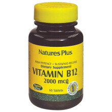 NaturesPlus, Vitamine B12, 2 000 mcg, 60 Comprimés