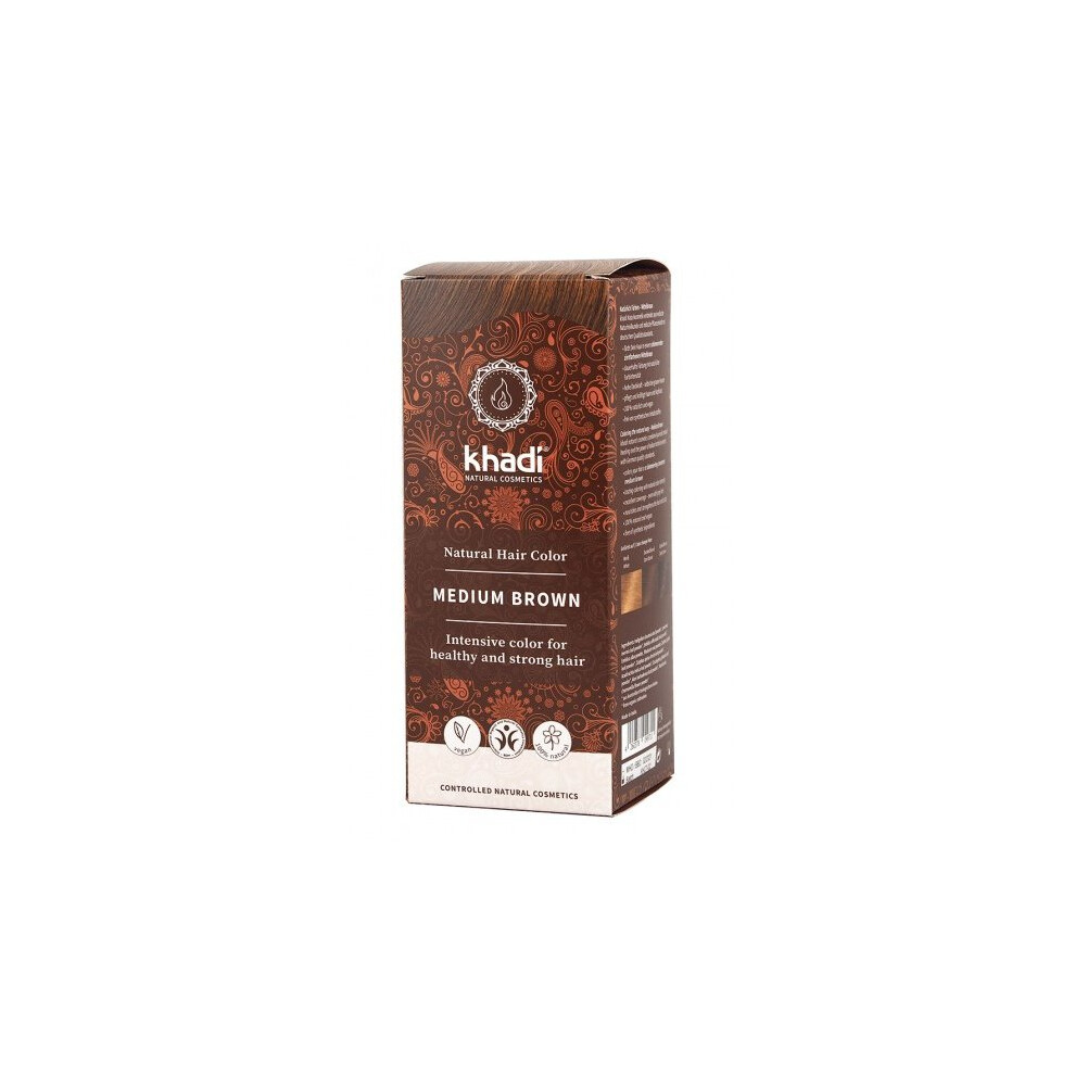 Khadi Brown Hair Colour - Medium 100G