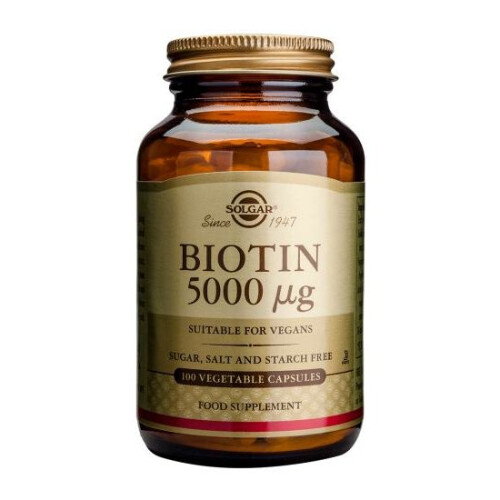 Solgar Solgar, Biotin, 5.000 mcg, 100 pflanzliche Kapseln