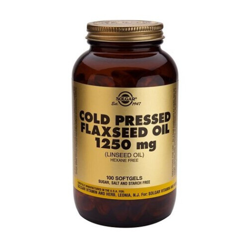 Solgar Solgar Cold Pressed Flaxseed Oil 1250 mg Softgels , 100