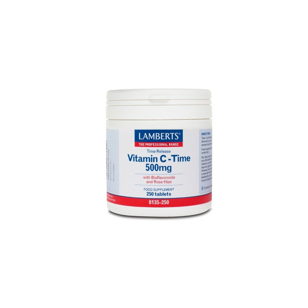 Lamberts Vitamin C Time Release with Bioflavonoids 500mg, 250 tablets