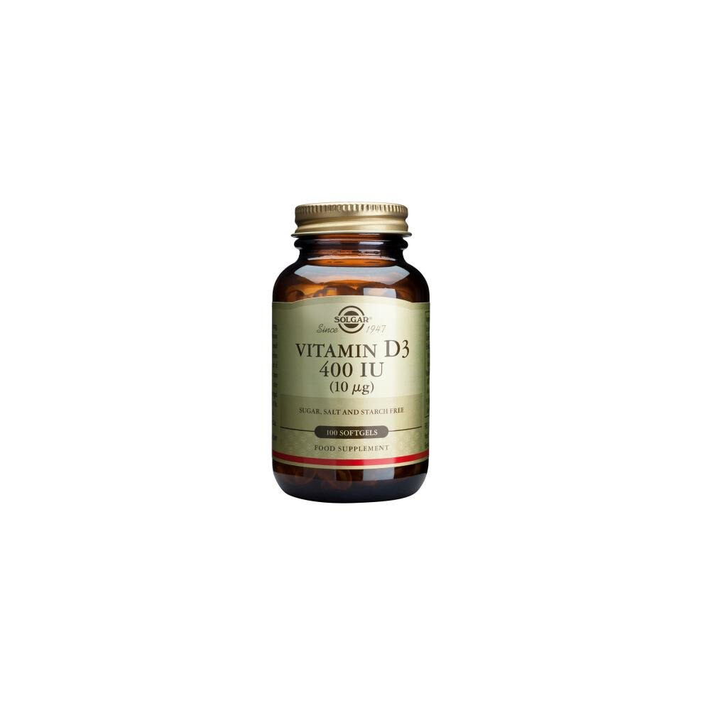 Solgar Vitamin D3 Softgels (Cholecalciferol) 400 Iu 100