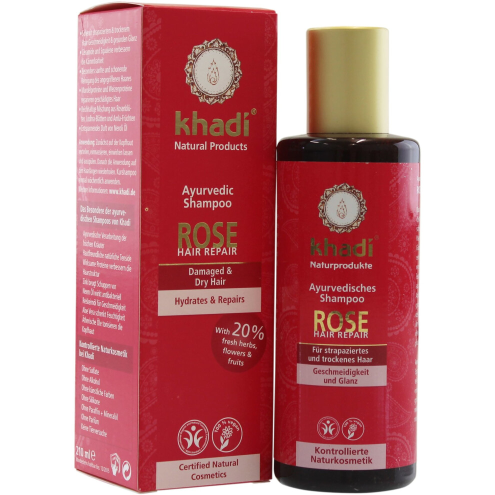 Khadi Rose Shampoo - Repair 210Ml