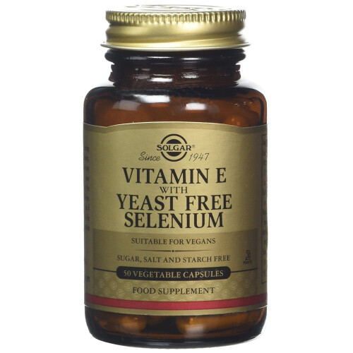Solgar Solgar Vitamin E with Yeast-Free Selenium Vegetable Capsules, 50
