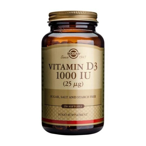 Solgar Solgar Vitamin D3 1000 IU Softgels, 250