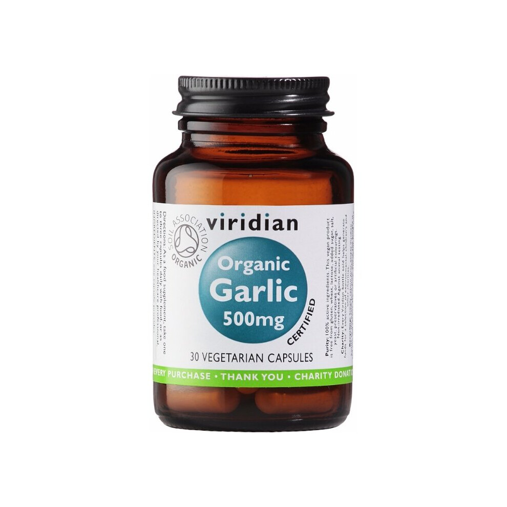 Viridian Garlic 500Mg (Organic), 30 Veg Caps